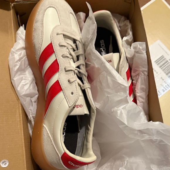 Adidas Men's Sneakers in White and Red - Picture 3 of 4